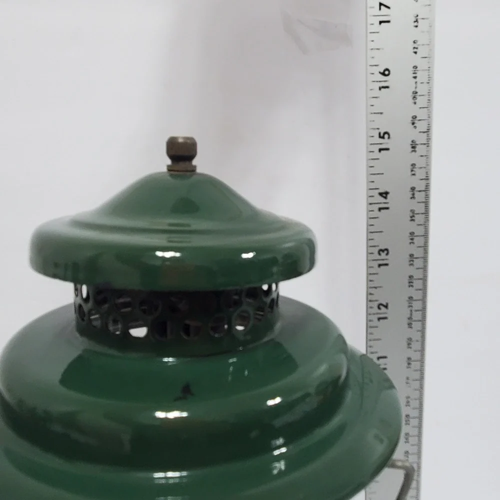Coleman Lantern Green Vintage 220 Dual Mantle Nickel NOT Tested